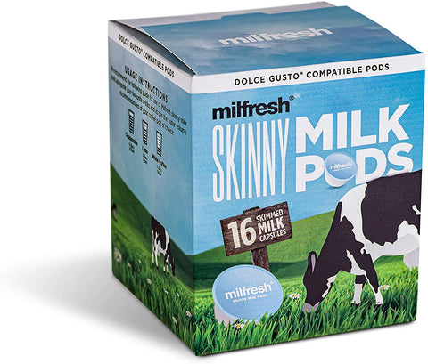 Milfresh Skinny Milk 16 Pods - Dolce Gusto - كبسولات حليب خالي الدسم