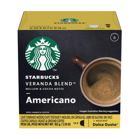 Starbucks Coffee by Nescafe Dolce Gusto, Starbucks Veranda Blend Americano, 12 Capsules